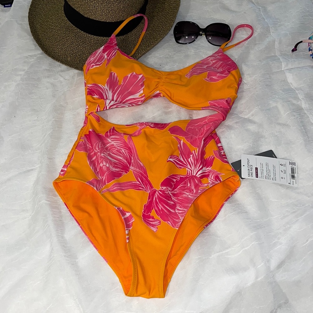 Athleta Kailua Cutout One Piece Swimsuit Bathing Suit Monokini